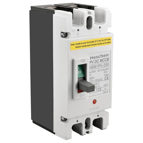DC Molded Case Circuit Breaker MCCB, HSM1PV-250, 2 Poles, DC550V 250A, Photovoltaic Circuit Breaker, for Solar PV System Solar Panels Grid System in Saudi Arabia