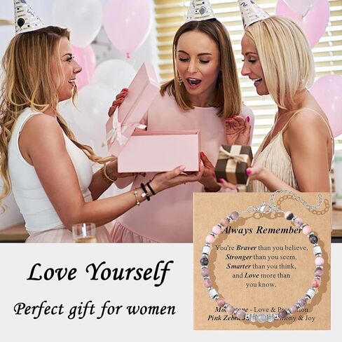 SONNYX Moonstone Bracelets for Women, Stainless Steel Beaded Bracelet, 4mm Gemstones Bracelets, Always Remember Gifts, Stocking Stuffers for Women, Valentines Mothers Day Birthday Graduation Gifts in Saudi Arabia
