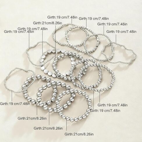 Beaded Bracelet Stack for Women Gold Jewelry Stackable Bead Layered Wristwear Summer Fashion Minimalist Accessories in Saudi Arabia