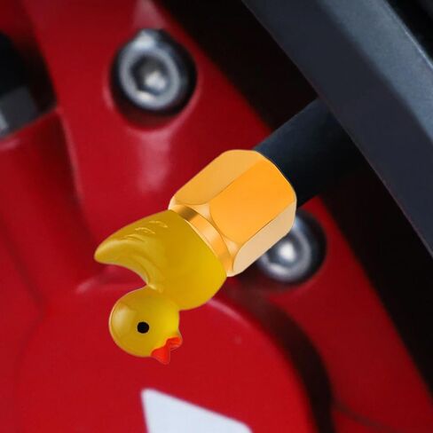 4 PCS Car Tire Valve Caps with Cute Duck Shape, Luminous Decoration, Suitable for Most Cars, Car Motorcycles and Bicycles Accessories in Saudi Arabia