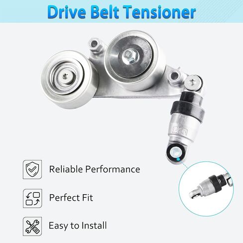 Drive Belt Tensioner Kit Compatible for Honda Accord 2008-2010, Accord Crosstour 2010, Odyssey 2005-2010, Pilot 2006-2011 Replaces 38920-RCA-A03 31170-R70-A01 in Kuwait