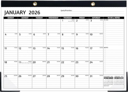 تقويم مكتب 2024-2026 - أكتوبر 2024 - مارس 2026، 18 تقويم مكتبي شهري 2024-2026، تقويم مكتب كبير، 17 بوصة × 12 بوصة، 2025 تقويم مكتب/جدار مع قوائم المهام، وسادة مكتب، كتل مسطرة، زاوية حماة in Kuwait