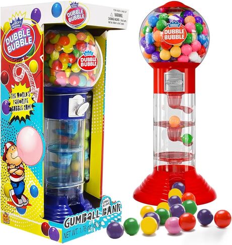 The Dreidel Company Spiral Fun Gumball Bank 10.5" Inches Tall, Assorted (Single) in Saudi Arabia