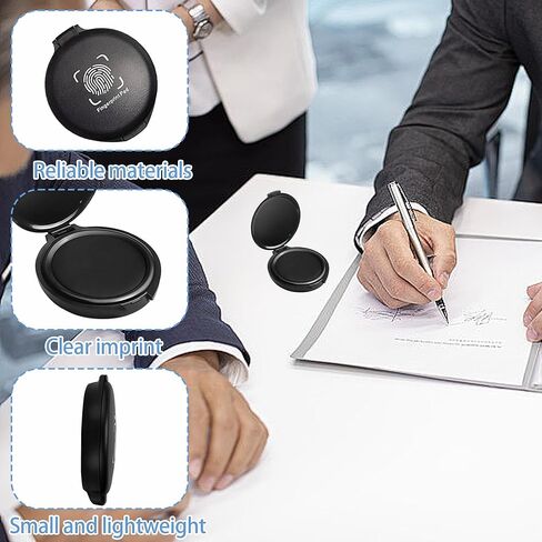 60 Pcs Fingerprint Ink Pad Black Finger Print Stamp Pad Mini Inkless Thumbprint Pads for Home Office Bank Notary Employee Screening Identification Security ID Fingerprint (Black) in Kuwait