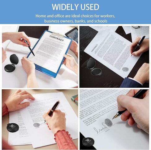 60 Pcs Fingerprint Ink Pad Black Finger Print Stamp Pad Mini Inkless Thumbprint Pads for Home Office Bank Notary Employee Screening Identification Security ID Fingerprint (Black) in Kuwait