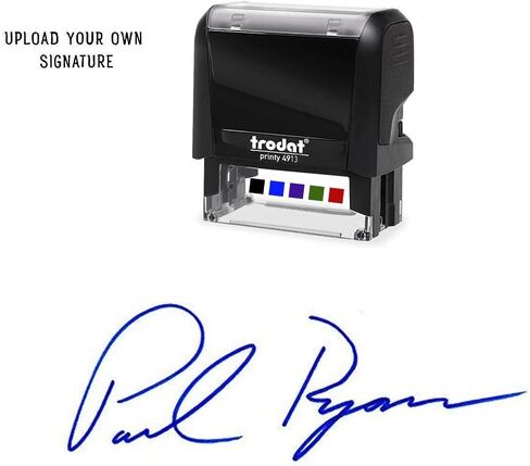 Custom Upload Signature Stamp - Customizable Signature Stamp - Personalized Self-Inking Signature Stamps. Euro Wood Handle in Saudi Arabia