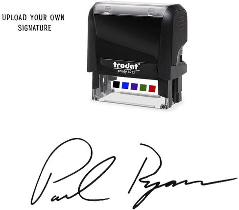 Custom Upload Signature Stamp - Customizable Signature Stamp - Personalized Self-Inking Signature Stamps. Euro Wood Handle in Saudi Arabia