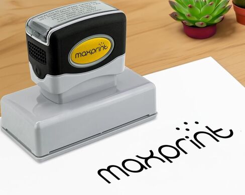 Custom Pre-Inked Logo or Text Large Stamp - Personalized with Your own Image (5/8" x 2-3/16") in Kuwait