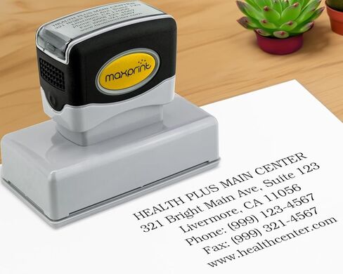 Custom Pre-Inked Logo or Text Large Stamp - Personalized with Your own Image (5/8" x 2-3/16") in Kuwait