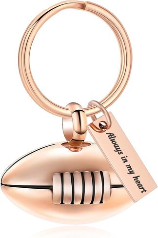 Yinplsmemory Cremation Football Urn Keychain for Ashes Memorial Ashes Keepsake Cremation Jewelry Keychain Urn for Loved One in Saudi Arabia