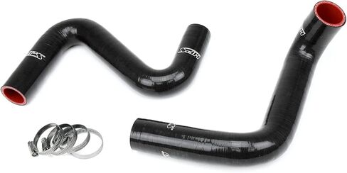 HPS طقم خرطوم تبريد المبرد المصنوع من السيليكون المقوى بثلاث طبقات باللون الأسود 57-1957-BLK in Kuwait