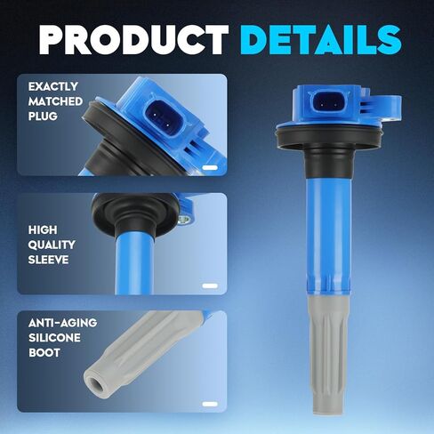 UF622 Ignition Coil Pack DG542 for Ford for F150 for F-150 5L 2011-2016, Mustang 2011 2012 2013 2014 2015, Ignition Coil w/Iridium Spark Plugs, UF-622, DG-542-8 Set in Saudi Arabia