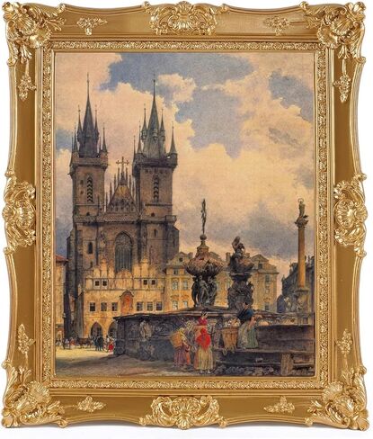 SIKOO 4x6 Vintage Picture Frame Antique Ornate Gold Photo Frame with Glass for Table Top and Wall Display Vintage Home Decor Photo Gallery Art in Kuwait