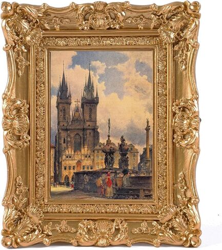 SIKOO 4x6 Vintage Picture Frame Antique Ornate Gold Photo Frame with Glass for Table Top and Wall Display Vintage Home Decor Photo Gallery Art in Saudi Arabia