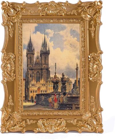 SIKOO 4x6 Vintage Picture Frame Antique Ornate Gold Photo Frame with Glass for Table Top and Wall Display Vintage Home Decor Photo Gallery Art in Saudi Arabia