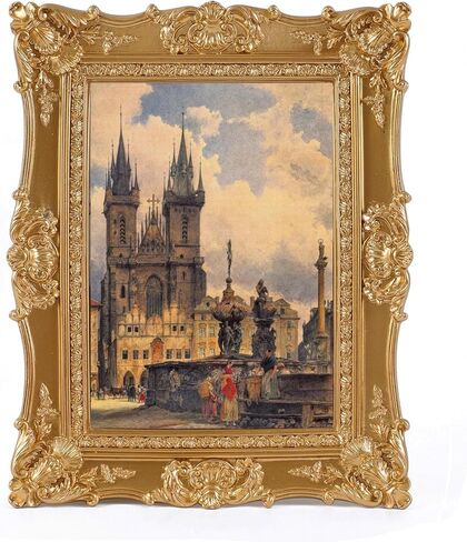 SIKOO 4x6 Vintage Picture Frame Antique Ornate Gold Photo Frame with Glass for Table Top and Wall Display Vintage Home Decor Photo Gallery Art in Saudi Arabia
