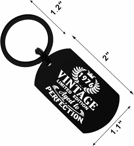 Viayen 50th Birthday Gifts Women Men, Vintage 1975 Keychain, Turning 50 Years Old Birthday Present Decorations for Female Male in Saudi Arabia