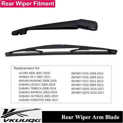 طقم ذراع ممسحة الزجاج الأمامي الخلفي بديل لـ Acura Mdx 2007-2020، Honda Cr-v 2007-2011، Nissan Murano 2009-2010 | صالح يحل محل OEM 86542AG09A in Kuwait