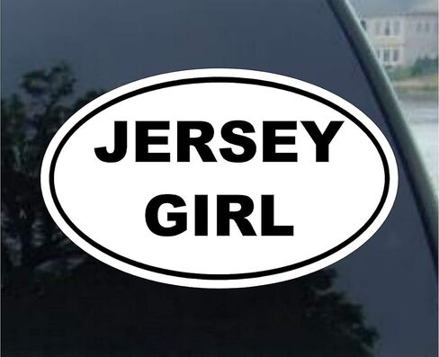 DG Graphics Magnet Jersey Girl مغناطيس بيضاوي للسيارة وخزانة ثلاجة معدنية 5 بوصة in Saudi Arabia