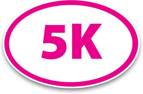 Magnet Me Up 5K Marathon Inverted Pink Oval Car Magnet 4x6 Inches, Heavy Duty Duty Automotive Magnet for car Truck SUV in Saudi Arabia