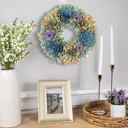 Northlight Artificial Floral Wooden Spring Wreath with Seed Pods - 14" in Kuwait