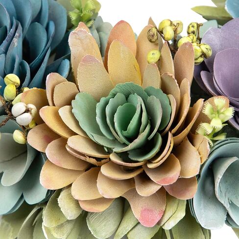 Northlight Artificial Floral Wooden Spring Wreath with Seed Pods - 14" in Kuwait