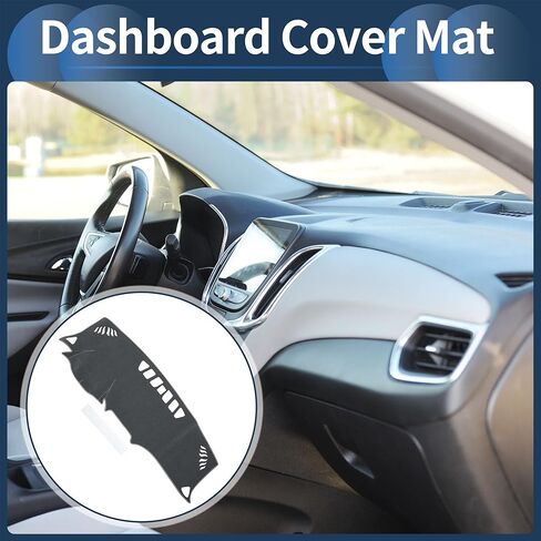 Dashboard Cover Dash Cover Mat Carpet for Chevy Equinox 2018-2022 Polyester Gray in Saudi Arabia