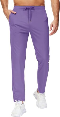 29"/34"/36" Inseam Men's Sweatpants with Zipper Pockets Men Joggers Running Workout Athletic Gym Track Tall Pants in Kuwait