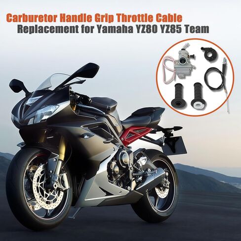 labwork Carburetor Handle Grip and Throttle Cable Replacement for Yamaha YZ80 1974-2001 YZ85 2002-2013 YZ85 Team 2011-2013 Carb in Kuwait