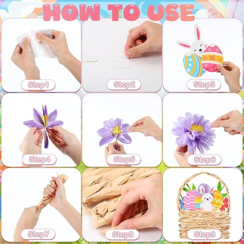 Pasimy 72 Pcs Spring Easter Bulletin Board Decorations 3D Egg Bunny Flowers Paper Cutouts Classroom Decors Egg Cited for Spring with Grass Flowers Birds Bunny for Home Nursery School Party Supplies in Saudi Arabia