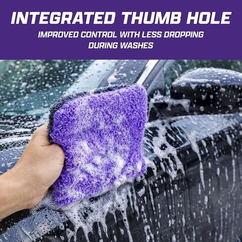 Brug’s® HyperPlush Wash Pads – 4 Pack | 800 GSM 70/30 Premium Microfiber | Scratch-Free Car Wash Pads with Grip Thumb Hole in Saudi Arabia
