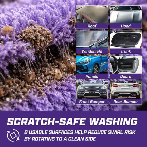 Brug’s® HyperPlush Wash Pads – 4 Pack | 800 GSM 70/30 Premium Microfiber | Scratch-Free Car Wash Pads with Grip Thumb Hole in Saudi Arabia
