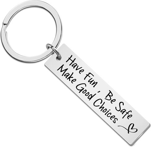 Drive Safe Keychain For Son Daughter Personalized New Driver Gifts Sweet 16 Key Chain Be Safe Keychain For Him Boys Make Good Choices Keychains in Kuwait