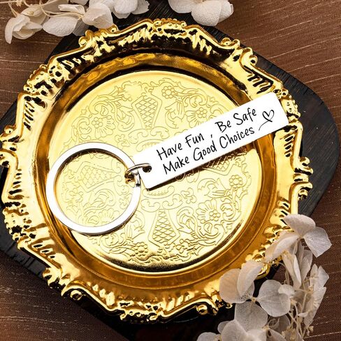 Drive Safe Keychain For Son Daughter Personalized New Driver Gifts Sweet 16 Key Chain Be Safe Keychain For Him Boys Make Good Choices Keychains in Kuwait