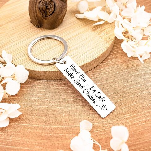 Drive Safe Keychain For Son Daughter Personalized New Driver Gifts Sweet 16 Key Chain Be Safe Keychain For Him Boys Make Good Choices Keychains in Kuwait