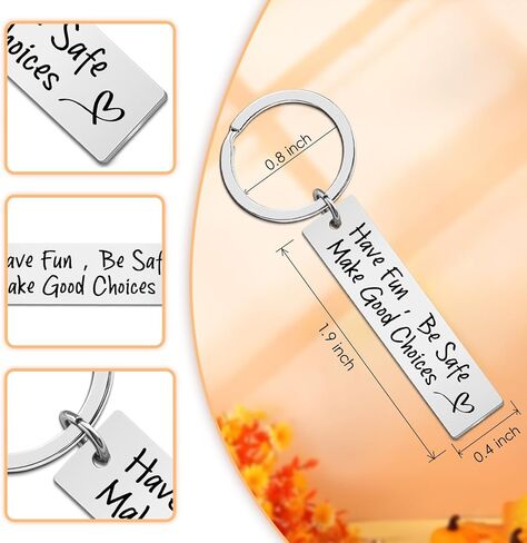Drive Safe Keychain For Son Daughter Personalized New Driver Gifts Sweet 16 Key Chain Be Safe Keychain For Him Boys Make Good Choices Keychains in Kuwait