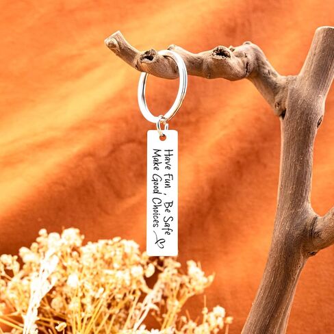 Drive Safe Keychain For Son Daughter Personalized New Driver Gifts Sweet 16 Key Chain Be Safe Keychain For Him Boys Make Good Choices Keychains in Kuwait