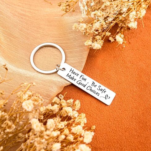 Drive Safe Keychain For Son Daughter Personalized New Driver Gifts Sweet 16 Key Chain Be Safe Keychain For Him Boys Make Good Choices Keychains in Kuwait