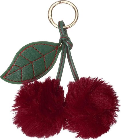 uxcell Pom Pom Keychain, Faux Rabbit Fur Fluffy Cherry Charm Pompoms Keyring, Soft Cute Plush Fluffy Ball Keychains in Saudi Arabia