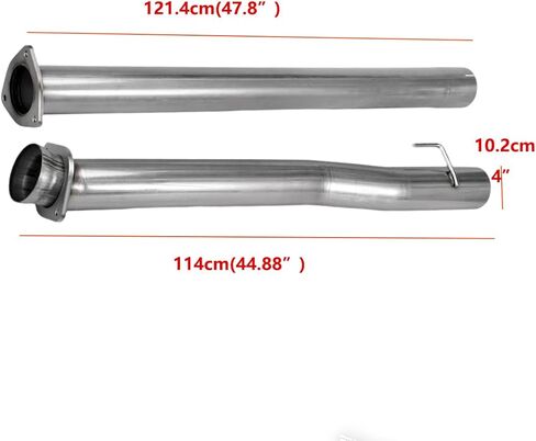 Stainless Steel Exhaust Pipe Kit for 2011-2017 Ford F250 F350 Super Duty 6.7L 4" Powerstroke Diesel in Kuwait