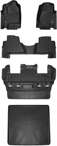 SMARTLINER All Weather Custom Fit 3 Row & Cargo Liner Behind The 2nd Row Floor Mat Liner Set Compatible with 2015-2020 Cadillac Escalade in Saudi Arabia