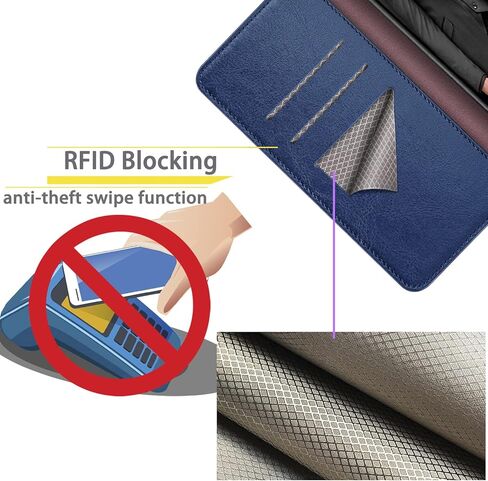 SUANPOT for Moto G Play 2021 with RFID Blocking Leather Wallet case Credit Card Holder, Flip Folio Book Phone case Shockproof Cover for Women Men for Motorola Moto G Play case Wallet Black in Kuwait