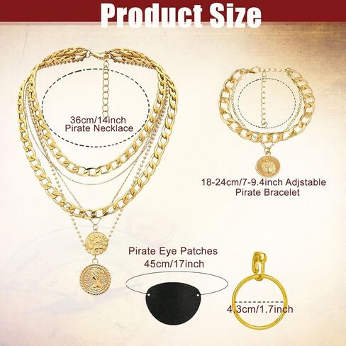 إكسسوارات أزياء القرصان النسائية للرجال وشاح رأس القرصان وحزام وإكسسوارات الفستان Renaissancef in Kuwait