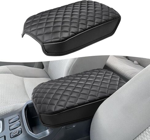 غطاء مسند ذراع وحدة التحكم المركزية KBH متوافق مع Toyota 4Runner 2003-2009، ملحقات مخصصة، واقي وسادة غطاء وحدة التحكم الوسطى، جلد الفينيل، مضاد للخدش، أسود in Saudi Arabia