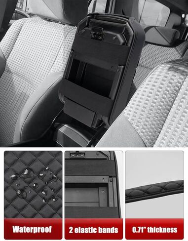 غطاء مسند ذراع وحدة التحكم المركزية KBH متوافق مع Toyota 4Runner 2003-2009، ملحقات مخصصة، واقي وسادة غطاء وحدة التحكم الوسطى، جلد الفينيل، مضاد للخدش، أسود in Saudi Arabia