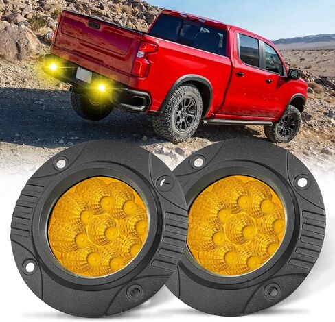 Amber Flush Mount LED Light Pods, ACEC SHOP 2PCS 42W 5Inch Amber Driving Spot Beam Off Road Fog Lights Chase Light Pods Flush Mount LED Lights for Trucks Wrangler Toyota Chevy Ram UTV ATV Car in Saudi Arabia