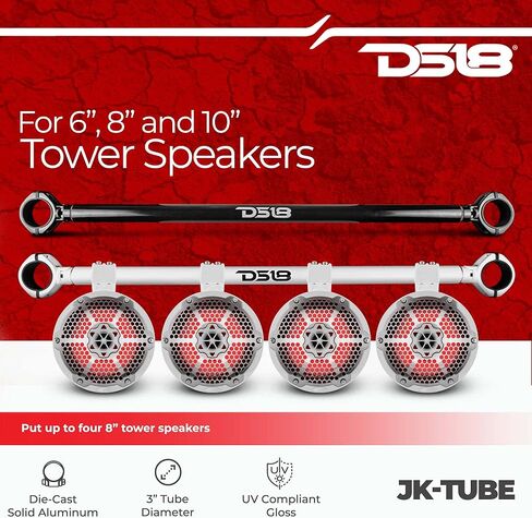 DS18 TSB3W Hydro Universal White Tower Mounting Tube with Mobile Clamps (Perfect for Mounting Towers/Pods on Roll Bars and Cages) in Saudi Arabia