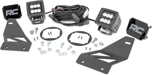 Rough Country 2" Black Series LED Fog Light Kit for 05-20 Frontier - 71023 in Saudi Arabia