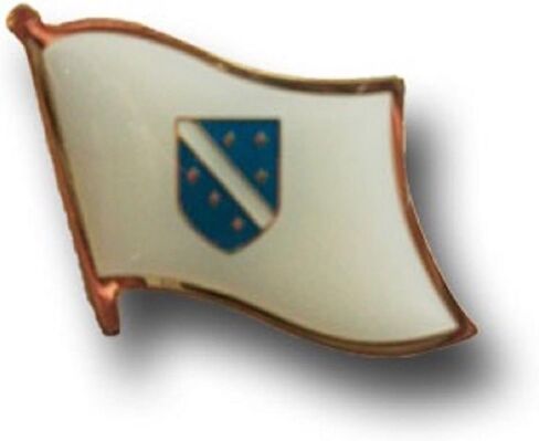 Bosnia White Shield Country Flag Bike Motorcycle Hat Cap lapel Pin in Kuwait