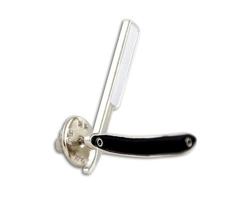 MD Straight Razor Lapel Pin (Black) in Kuwait